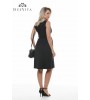 Vestido decote drapê | Cor: Preto